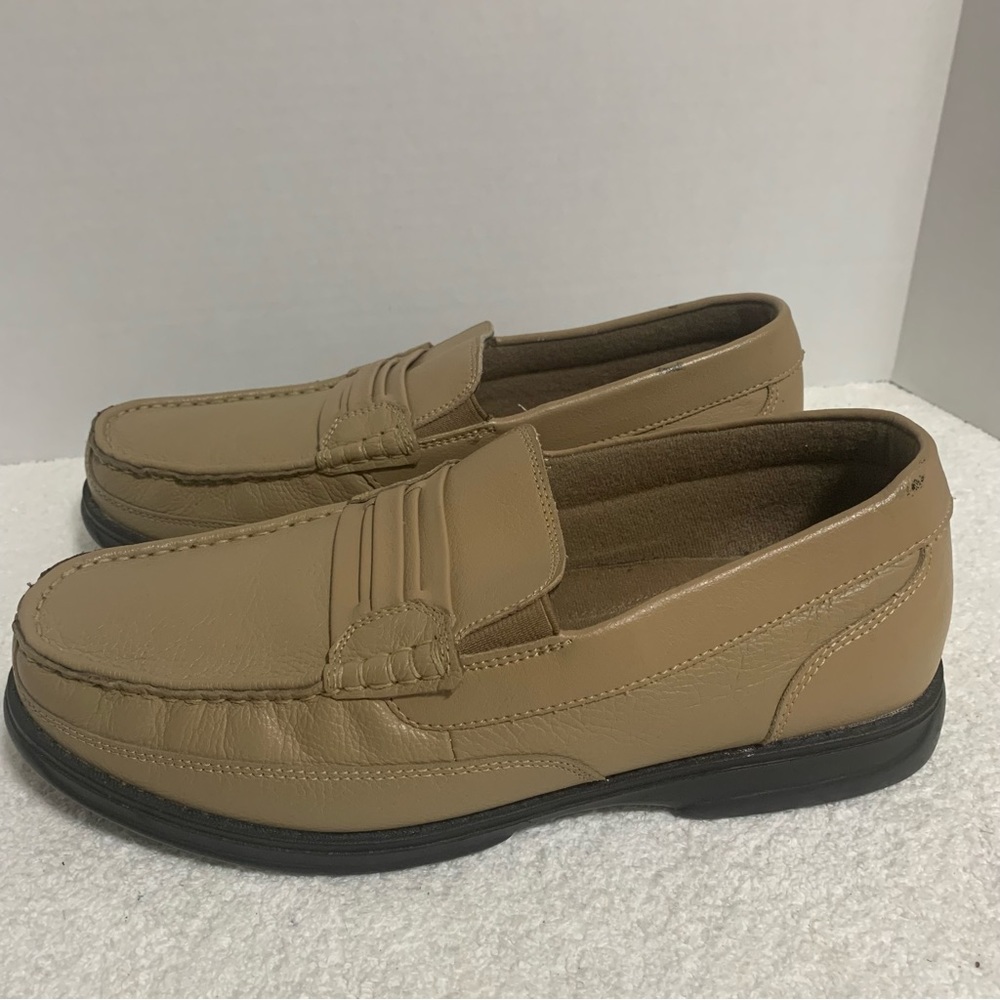 Dr scholls tan leather slip on comfort loafers shoes size 11